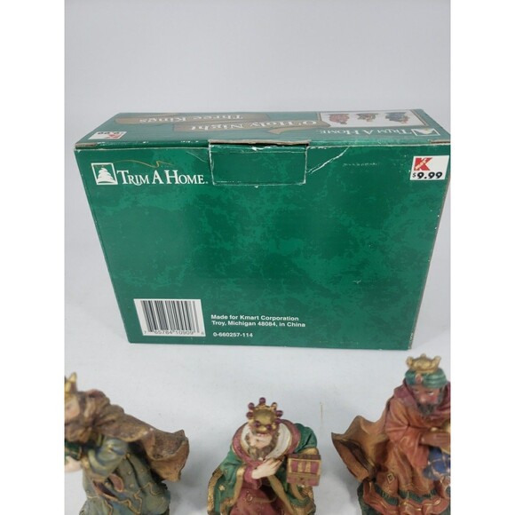 Vintage Kmart O' Holy Night THREE KINGS Figurines Trim A Home Original Box *READ - Picture 6 of 16